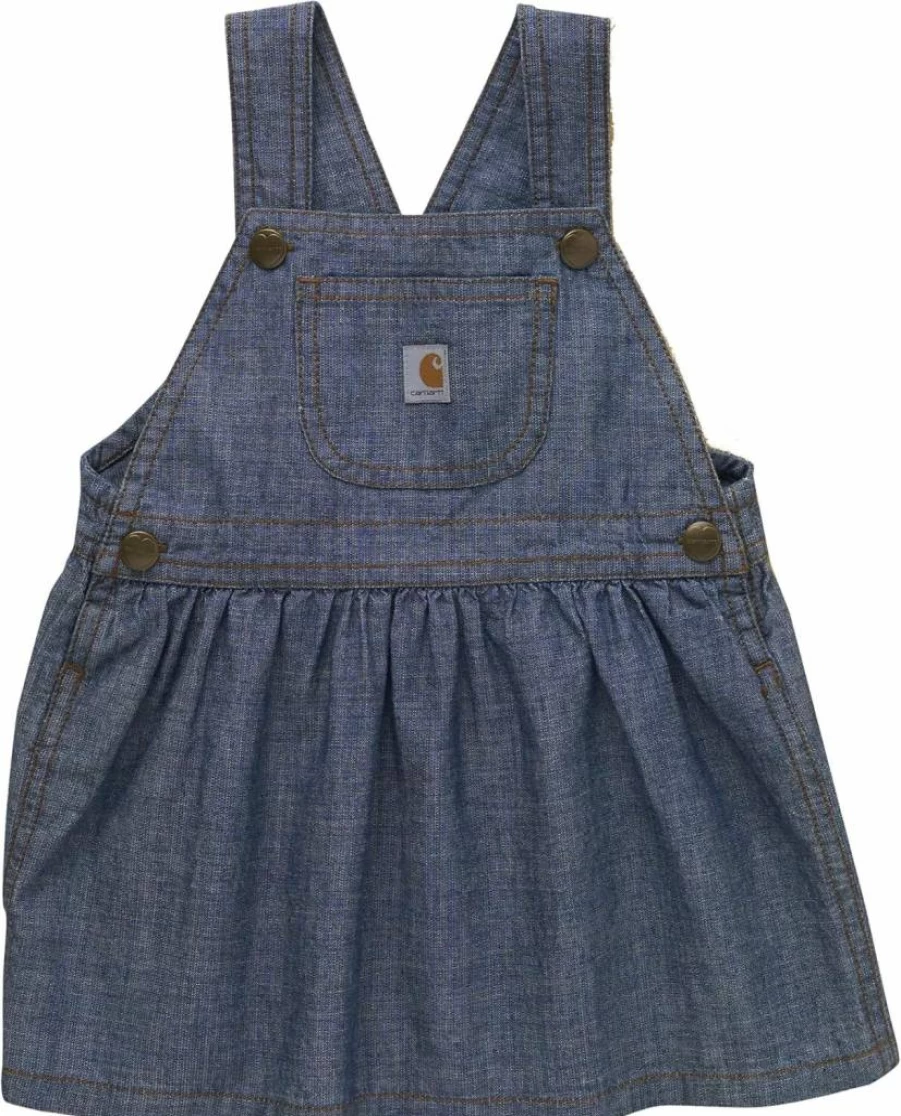 Carhartt Girls' Denim Chambray Jumper - Kids' Casual Blue Jacket CY9711