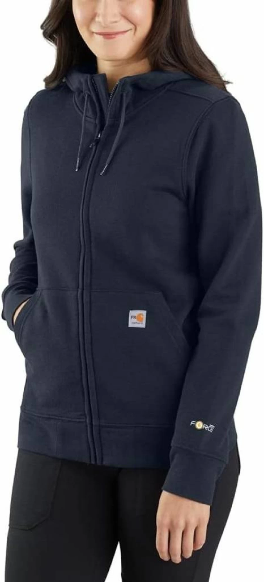 Carhartt Women's Flame Resistant Relaxed Fit Zip-Front Sweatshirt - Midweight Workwear for Safety & Comfort
