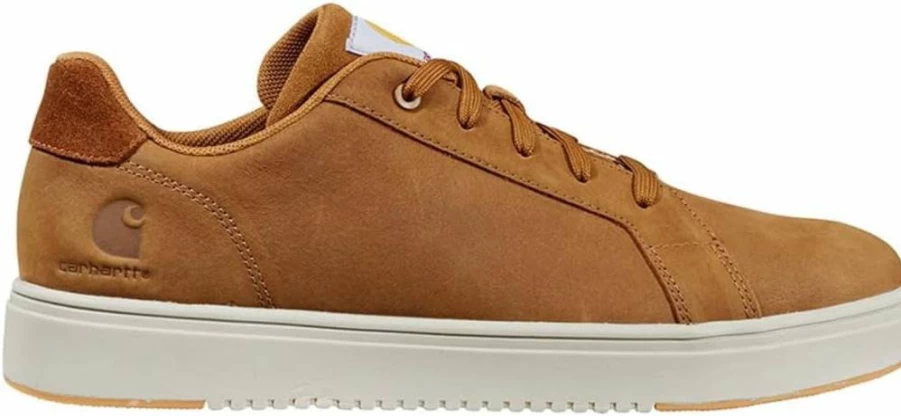 Carhartt Men's Detroit Leather Work Sneakers - Durable Nano Toe Safety Shoes for Men