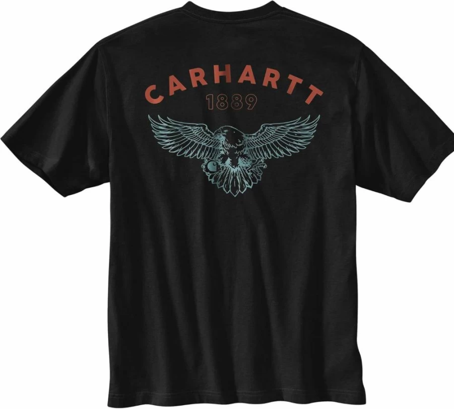 Carhartt Men's Relaxed Fit Lightweight Short-Sleeve Eagle Graphic Cotton T-Shirt