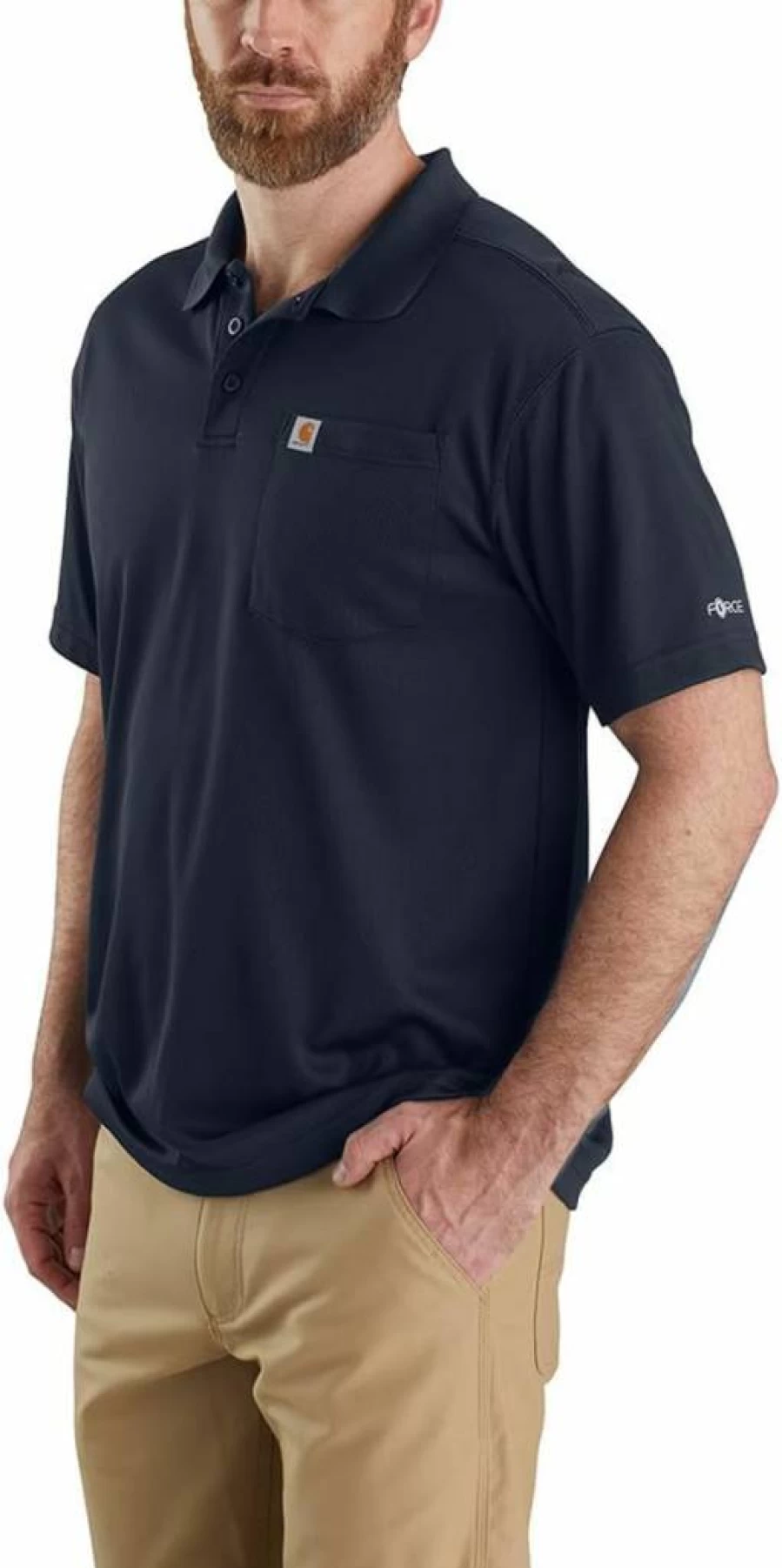 Carhartt Men's Relaxed Fit Lightweight Short-Sleeve Pocket Polo Shirt for Work & Casual Wear