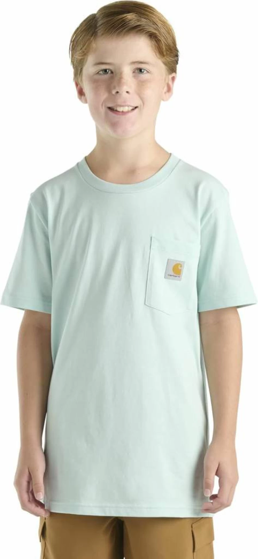 Carhartt Unisex Kids' Ca6655 Short-Sleeve Pocket T-Shirt - Durable Cotton Tee for Children