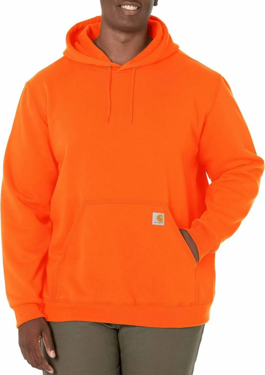 Carhartt Men's K121 Loose Fit Midweight Sweatshirt - Heavyweight Cotton Pullover Hoodie for Work & Casual Wear