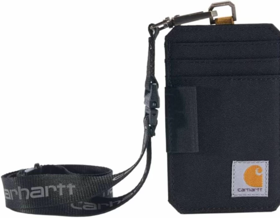 Carhartt Men's Nylon Duck ID Holder with Lanyard - Durable Work Badge Holder B0000247