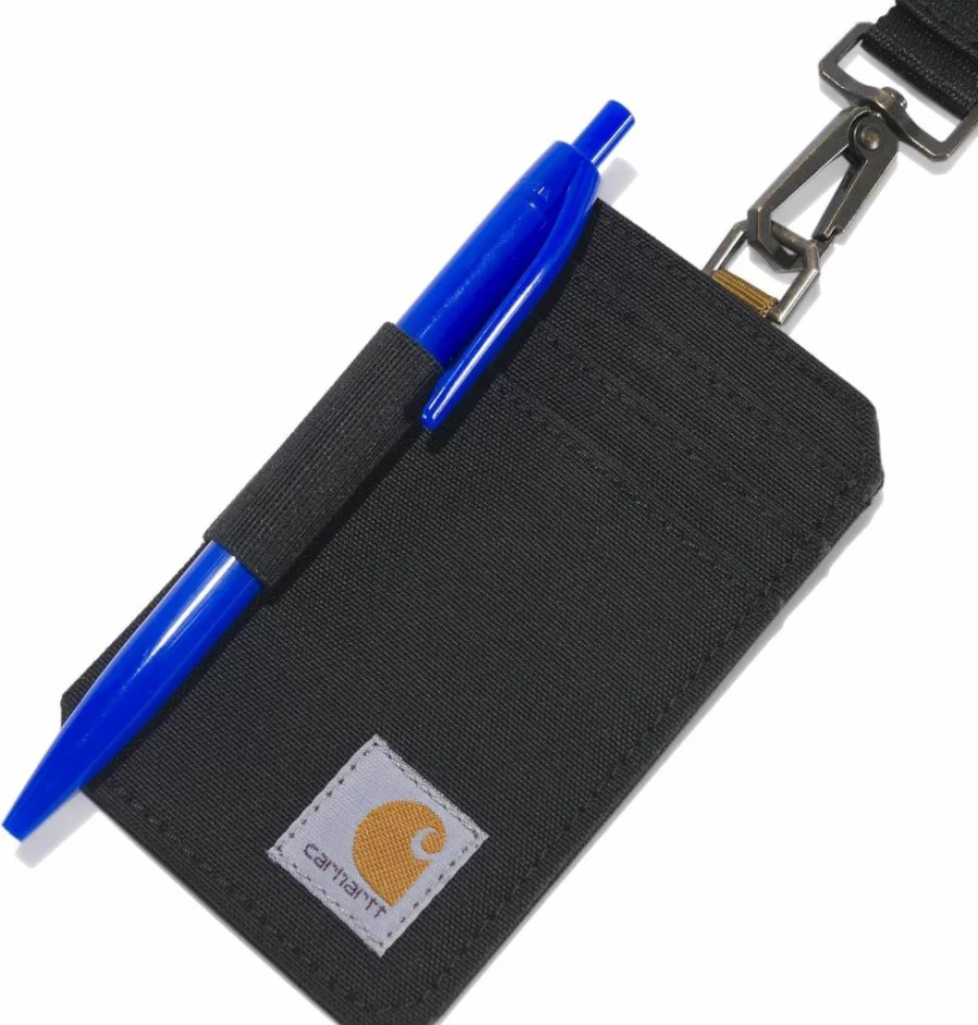 Carhartt Men's Nylon Duck ID Holder with Lanyard - Durable Work Badge Holder B0000247