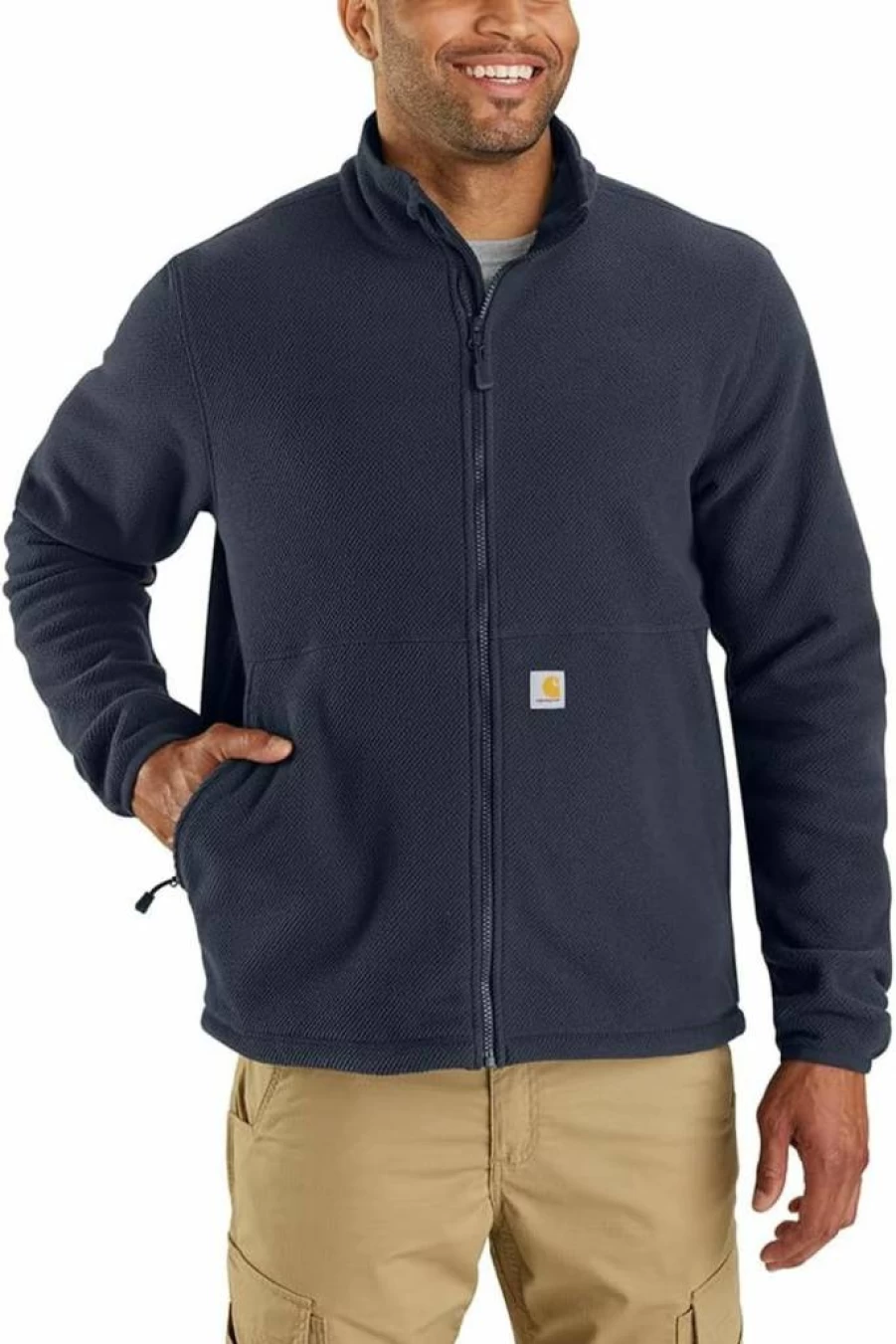 Carhartt Men's Relaxed Fit Full-Zip Fleece Jacket 106416 - Warm & Durable Workwear