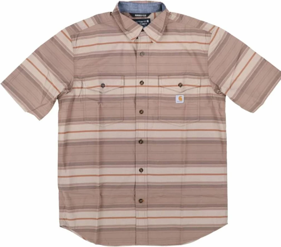 Carhartt Men's Rugged Flex Relaxed Fit Lightweight Short-Sleeve Work Shirt Durable Casual Wear