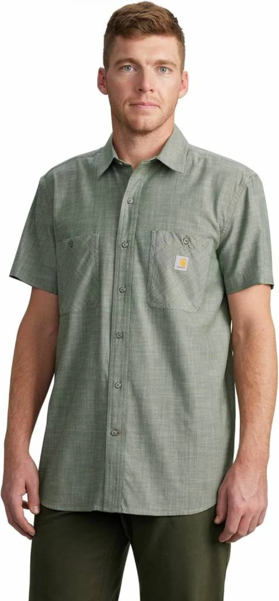 Carhartt Men's Rugged Flex Relaxed Fit Lightweight Short-Sleeve Work Shirt Durable Casual Wear