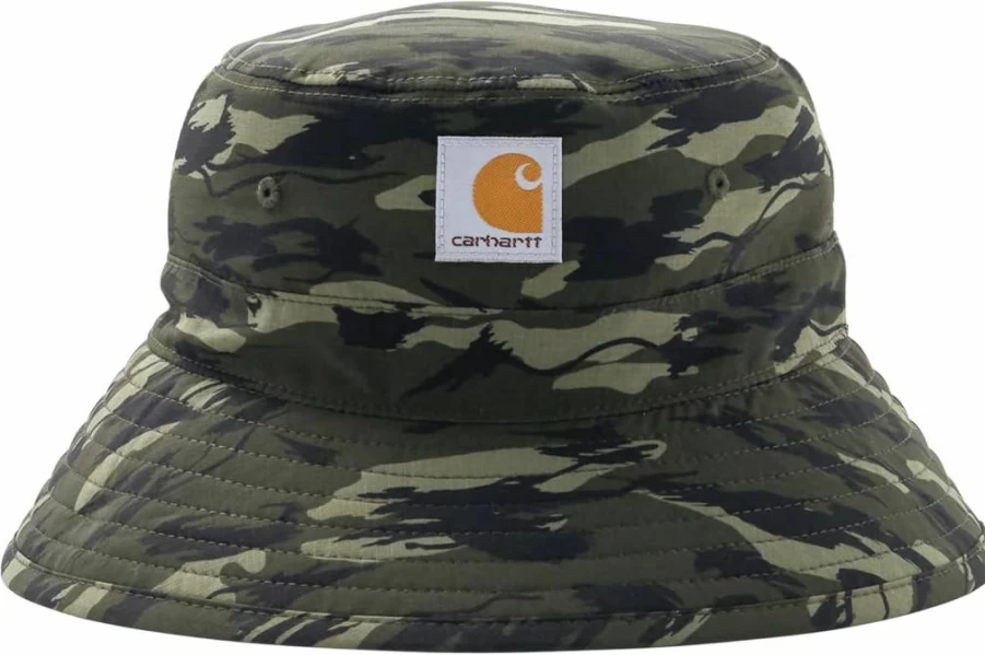 Carhartt Kids Camo Ripstop Bucket Hat CB9006 - Durable Outdoor Camping Hats for Boys and Girls