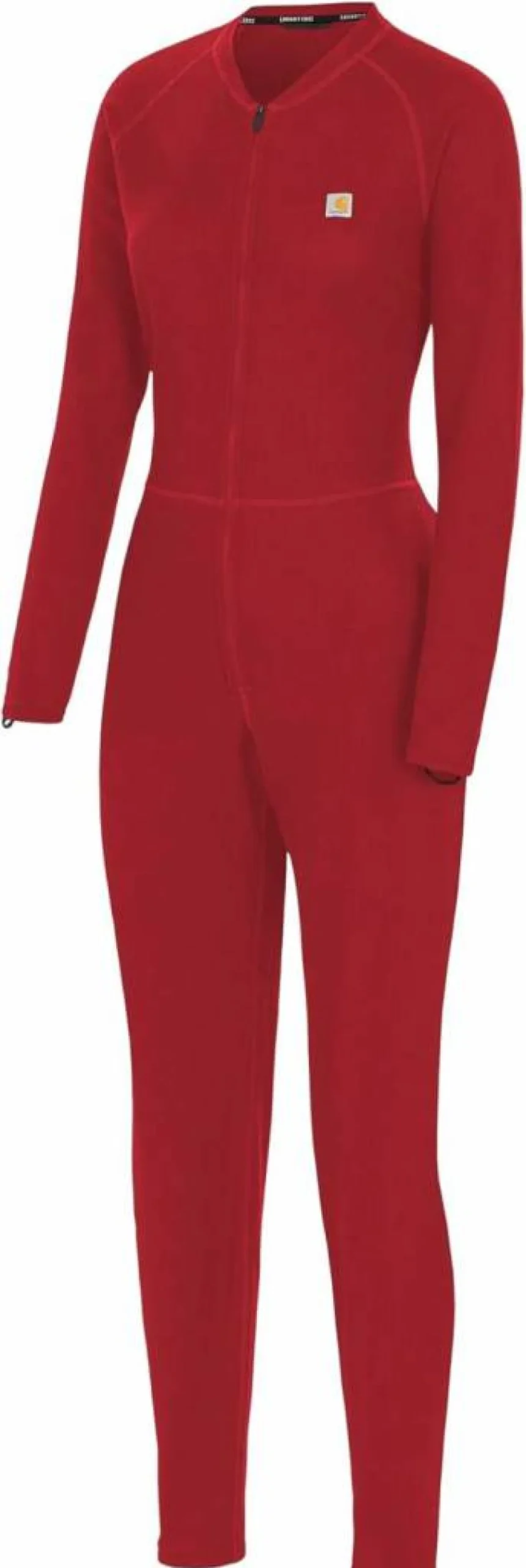 Carhartt Women's Midweight Waffle-Knit Zip-Front Union Suit - Cotton Blend Thermal Onesie