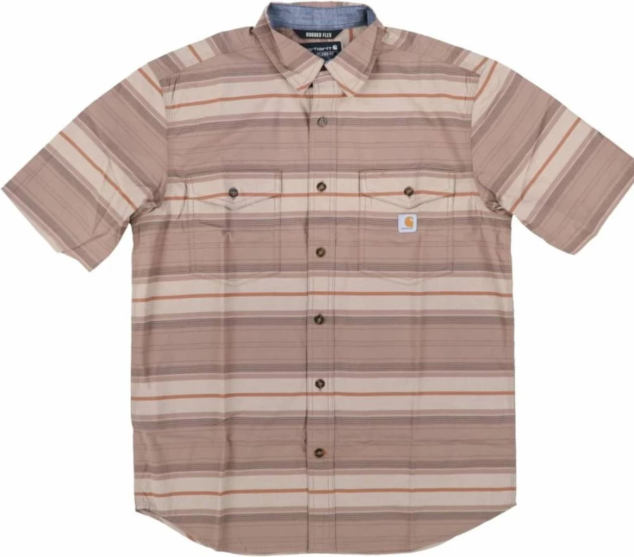 Carhartt Men's Rugged Flex Relaxed Fit Lightweight Short-Sleeve Work Shirt 106745 Durable Casual Wear