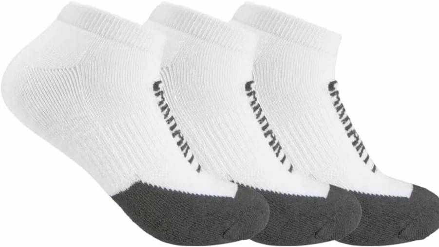 Carhartt Men's Force Midweight Low Cut Socks 3-Pack - Durable Work Socks with Logo