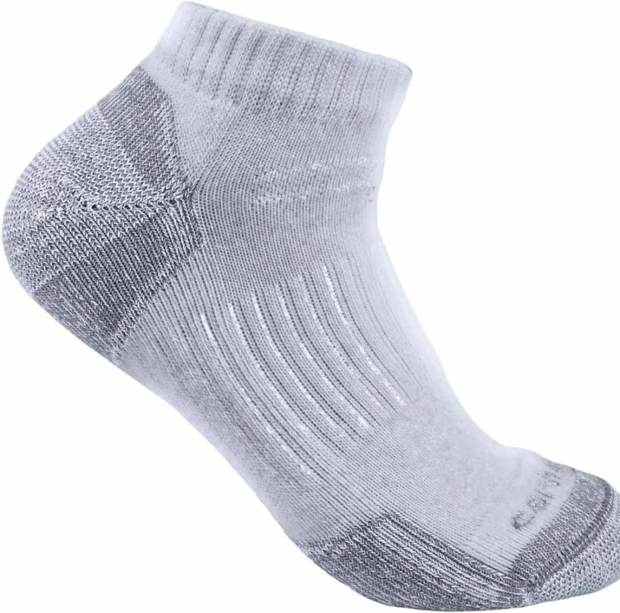 Carhartt Men's 3-Pack Midweight Cotton Blend Low-Cut Work Socks for Comfort & Durability