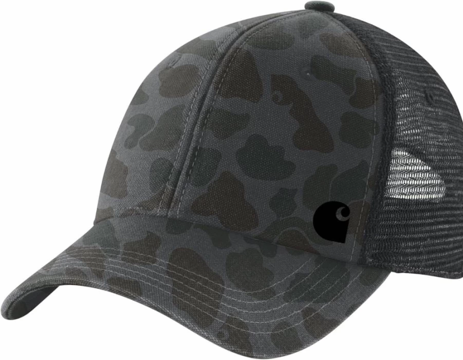 Carhartt Men's Canvas Mesh-Back Camo Baseball Cap - 106786 Hunting Outdoor Adjustable Hat
