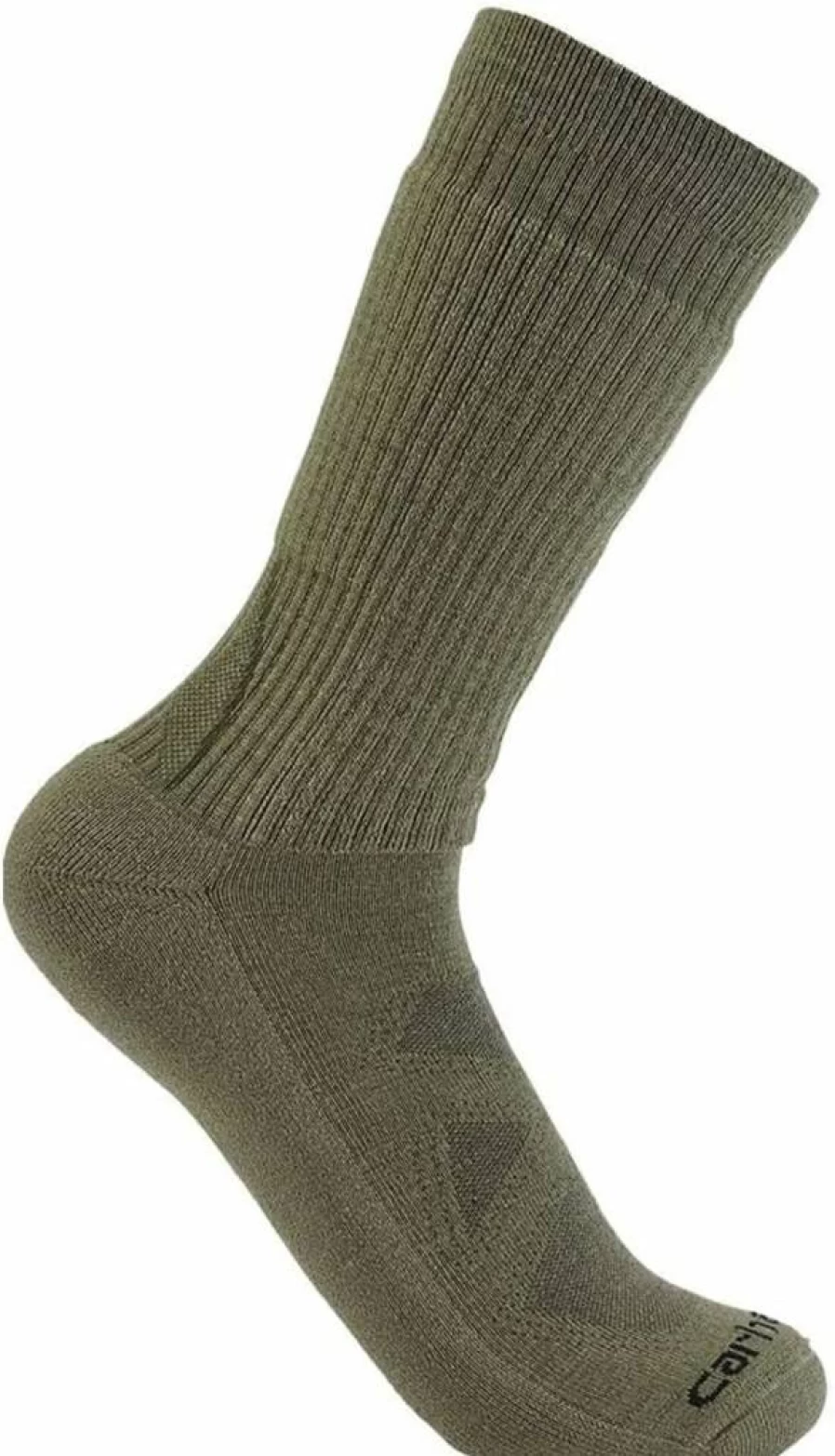 Carhartt Men's Midweight Merino Wool Blend Crew Socks - Durable Work Socks for Comfort & Warmth