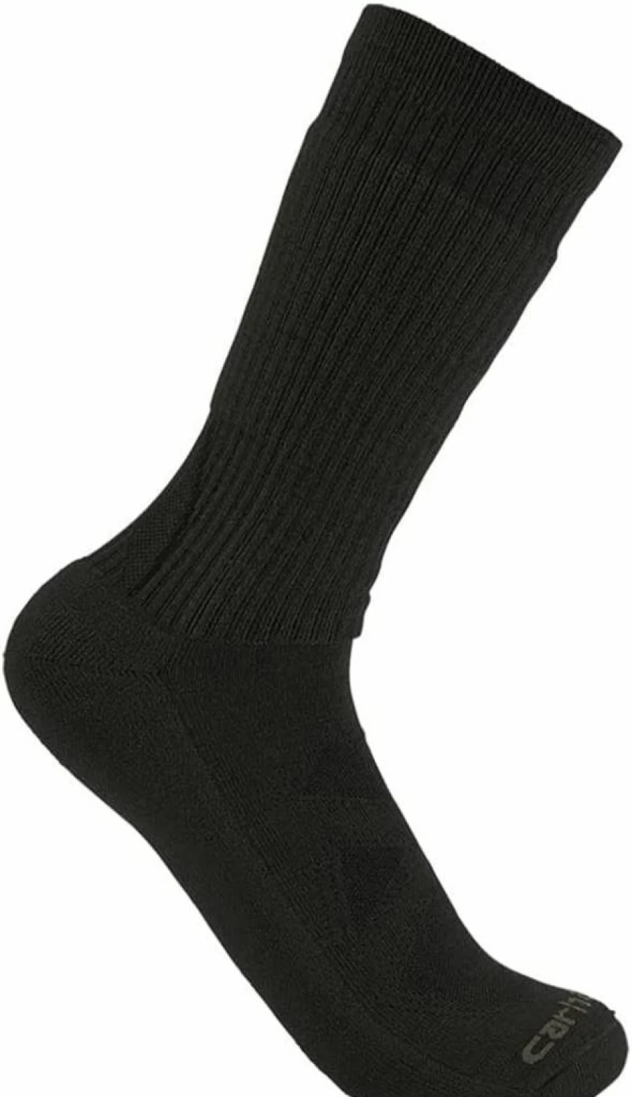 Carhartt Men's Midweight Merino Wool Blend Crew Socks - Durable Work Socks for Comfort & Warmth
