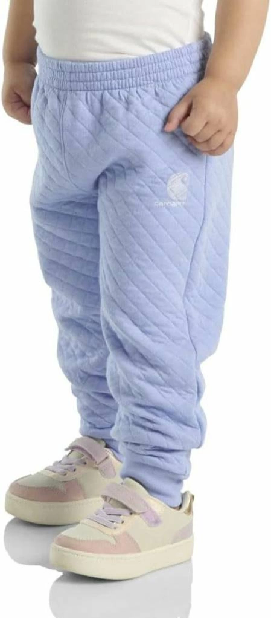 Carhartt Girls' CK9486 Quilted Jersey Logo Sweatpants for Kids - Comfortable & Durable