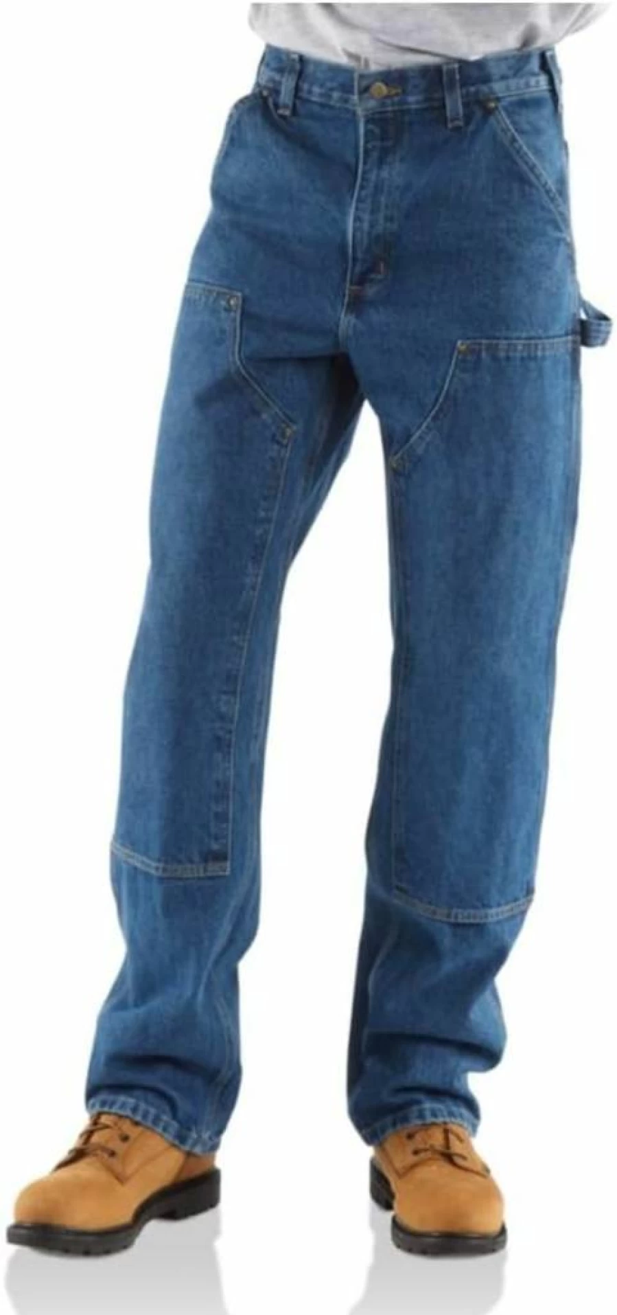 Carhartt Men's Double-Front Utility Work Pants - Loose Fit Washed Duck Durable Workwear