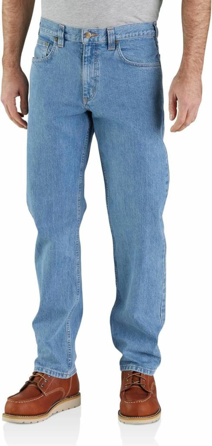 Carhartt Men's Relaxed Fit 5-Pocket Work Jeans Durable Denim Pants for Casual Wear