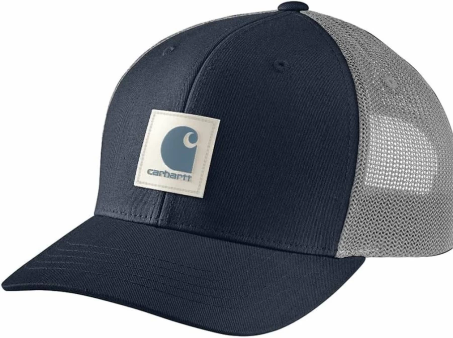 Carhartt Men's Rugged Flex Twill Cap with Mesh Back and Logo Patch for Durability and Comfort