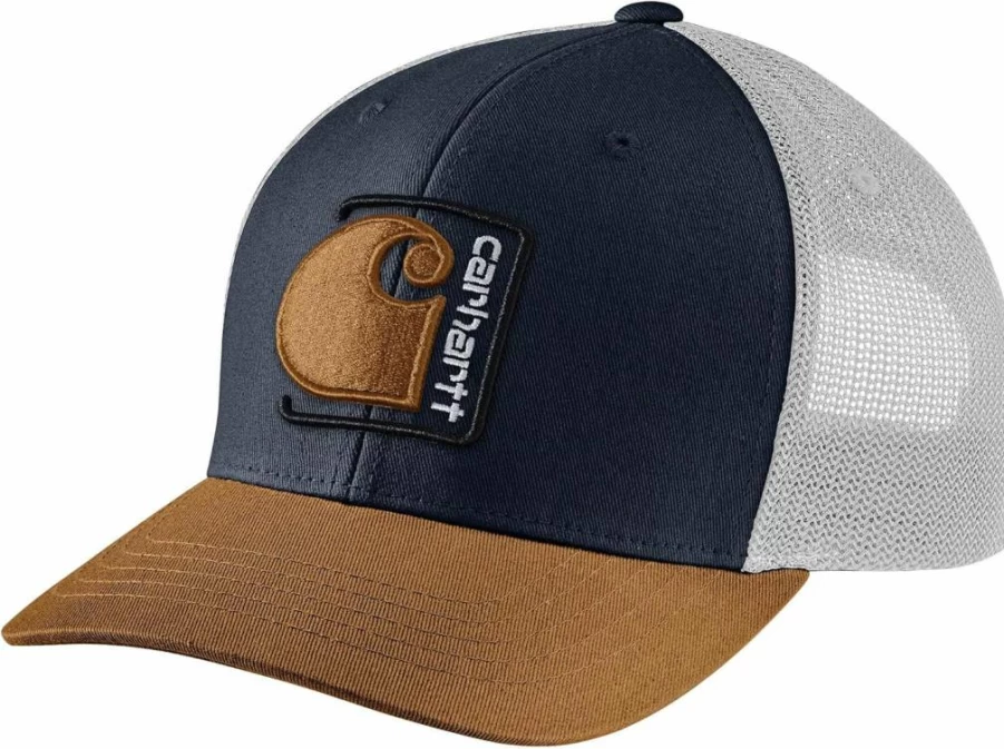 Carhartt Men's Canvas Mesh-Back C Patch Cap - 106742 Adjustable Work Hat