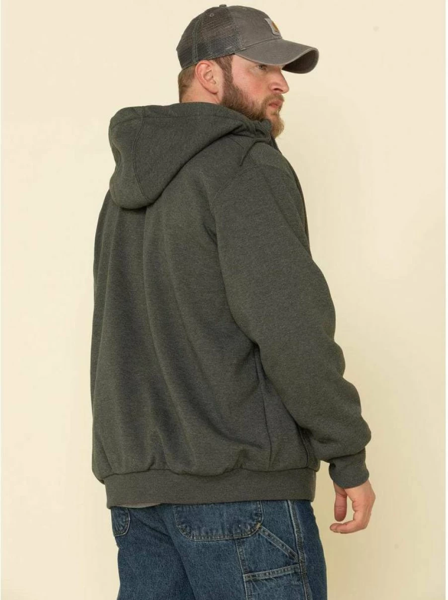 Carhartt Men's Loose Fit Midweight Full-Zip Hooded Sweatshirt with Rain Defender Technology & Thermal Lining