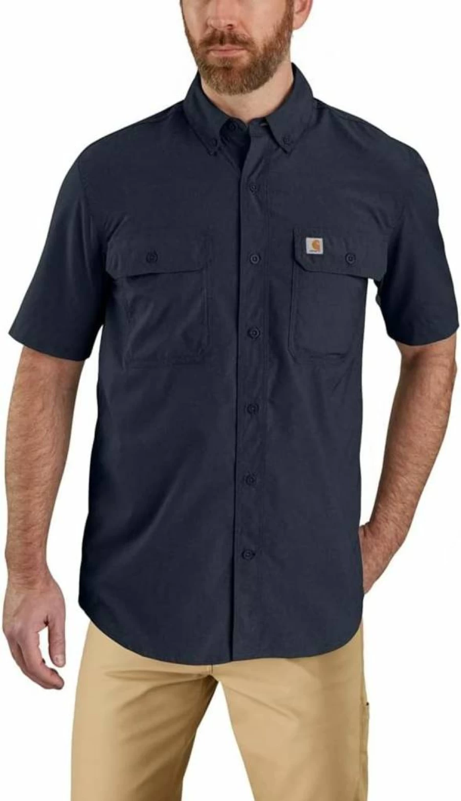 Carhartt Men's Force Relaxed Fit Lightweight Short-Sleeve Work Shirt - Durable Casual Summer Top
