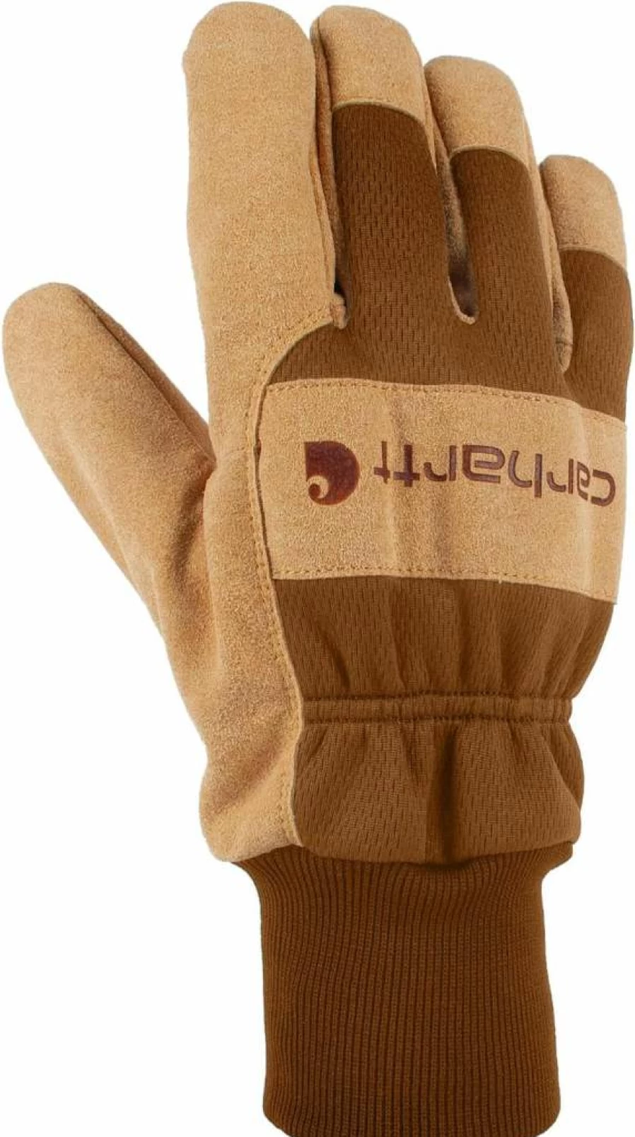 Carhartt Women's GW0836W Synthetic Suede Knit Cuff Winter Gloves for Warmth & Durability