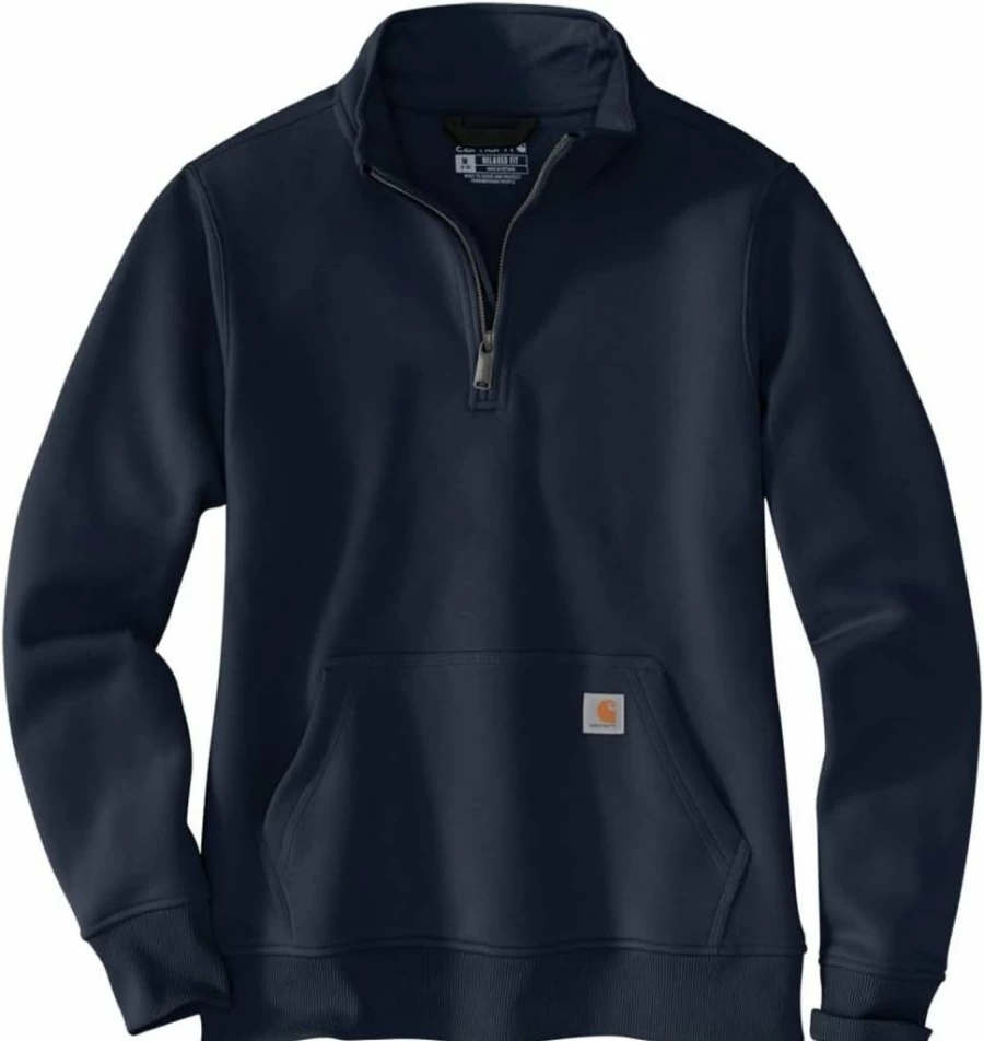 Carhartt Women's Relaxed Fit Midweight Quarter Zip Mock Neck Sweatshirt