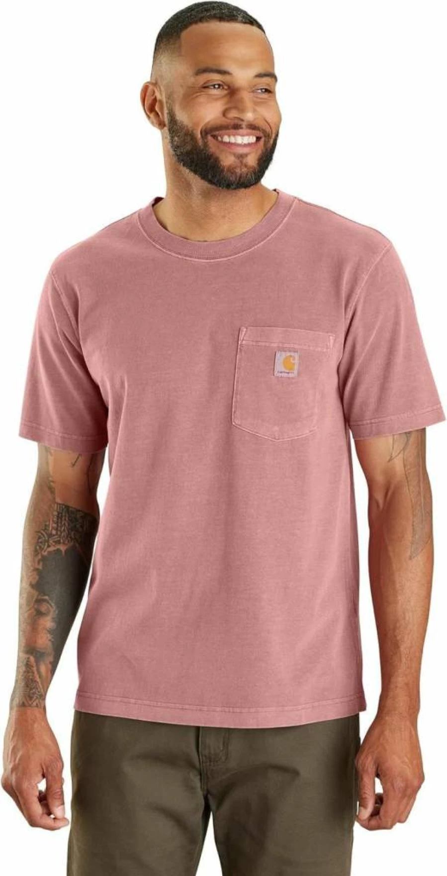 Carhartt Men's Relaxed Fit Lightweight Short-Sleeve Pocket T-Shirt - Vintage Washed Casual Tee