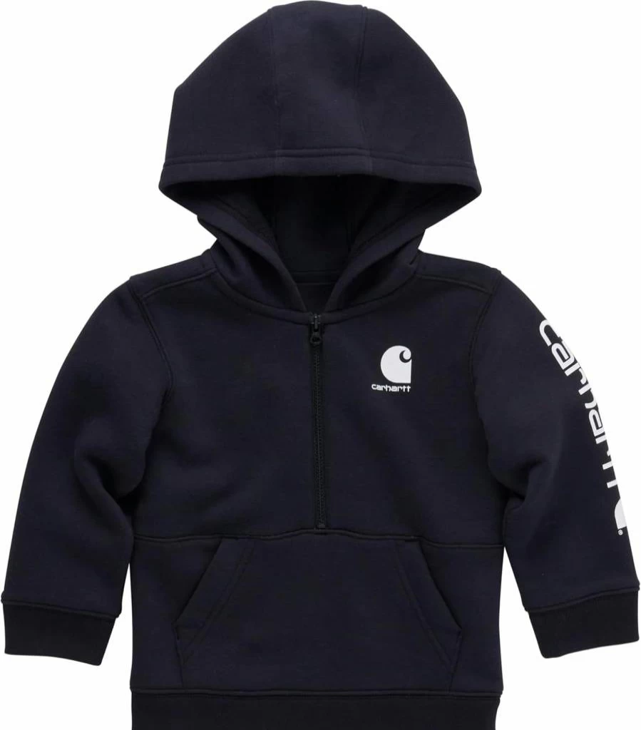 Carhartt Boys Long-Sleeve Quilted Half-Zip Sweatshirt - Ca6702 Jersey Pullover for Kids