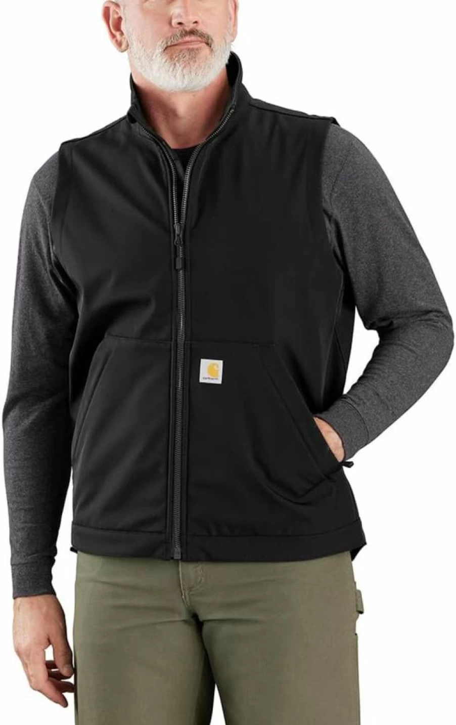 Carhartt Men's Rain Defender Relaxed Fit Softshell Vest - Water-Resistant Work Vest for Men