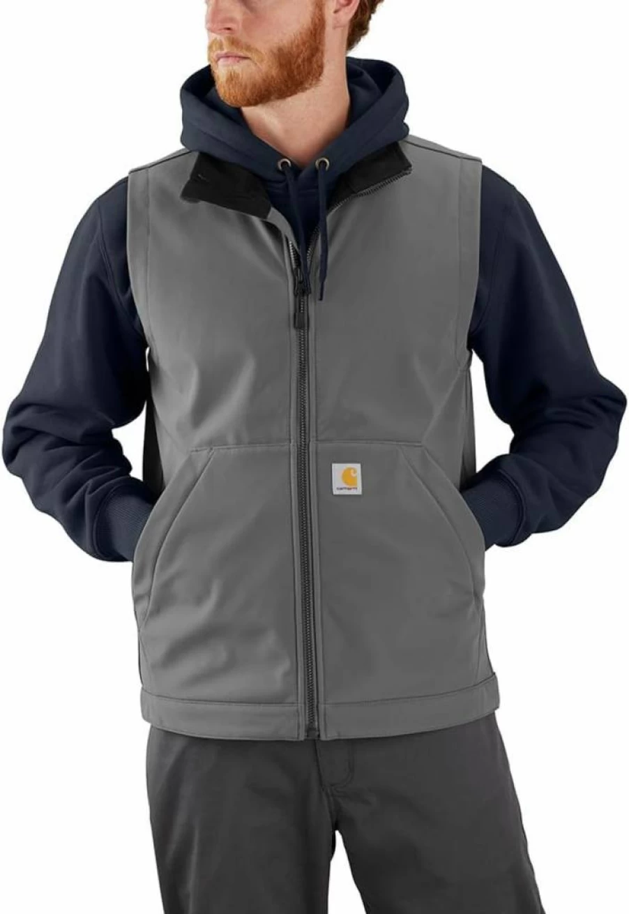 Carhartt Men's Rain Defender Relaxed Fit Softshell Vest - Water-Resistant Work Vest for Men
