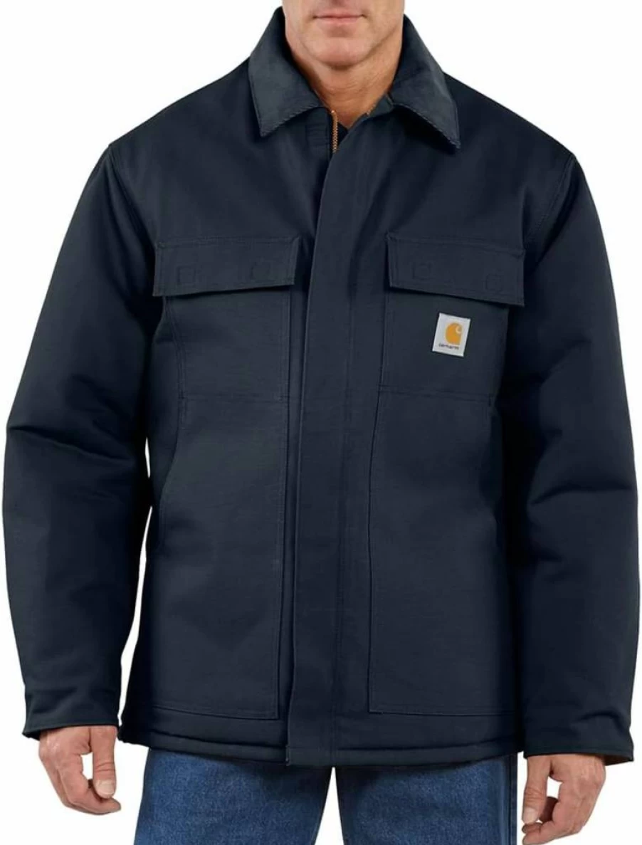 Carhartt Men's C003 Insulated Duck Traditional Coat - Loose Fit, Warm Work Jacket