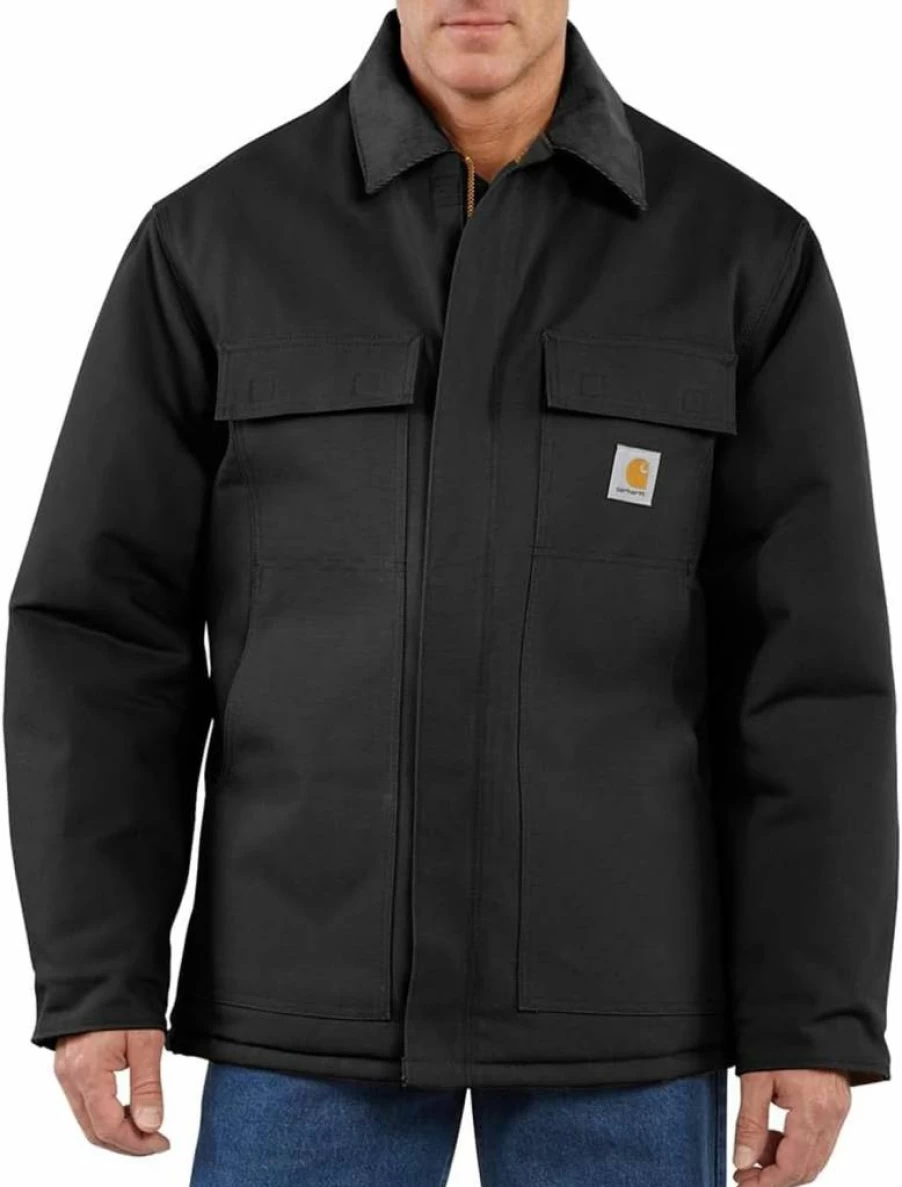 Carhartt Men's C003 Insulated Duck Traditional Coat - Loose Fit, Warm Work Jacket