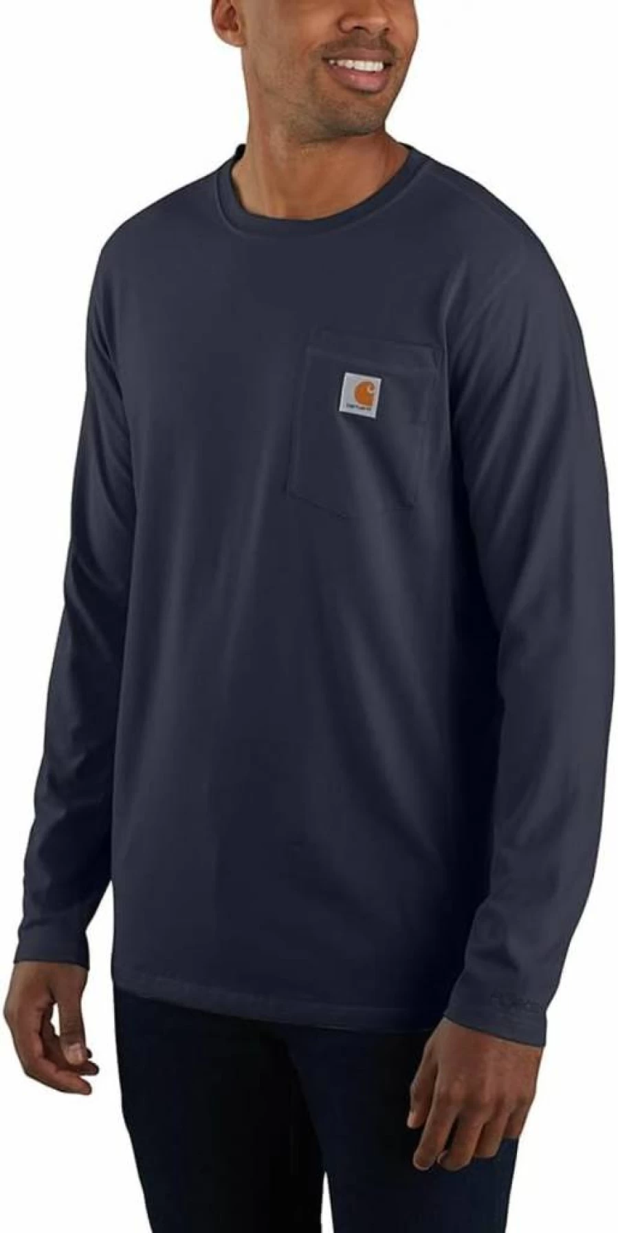 Carhartt Men's Relaxed Fit Midweight Long-Sleeve Pocket T-Shirt - Durable Workwear Top