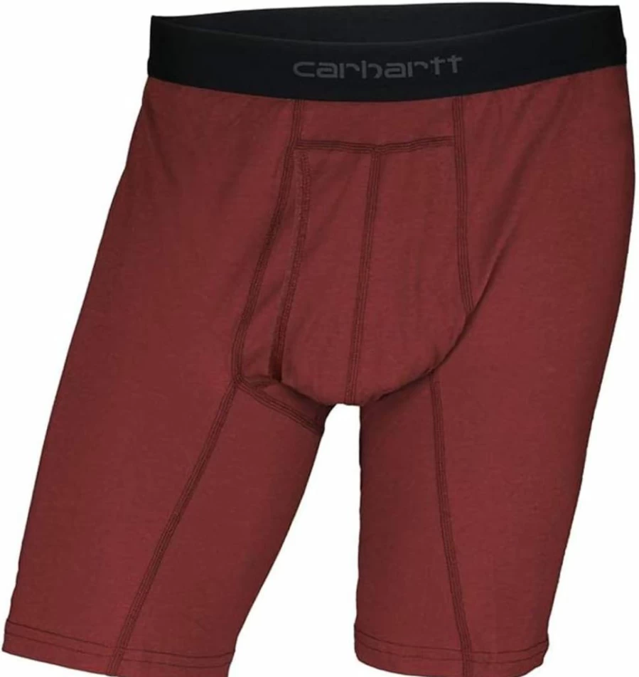 Carhartt Men's Mbb124 5-Inch Boxer Briefs 2-Pack - Soft Cotton Underwear for Comfort & Durability