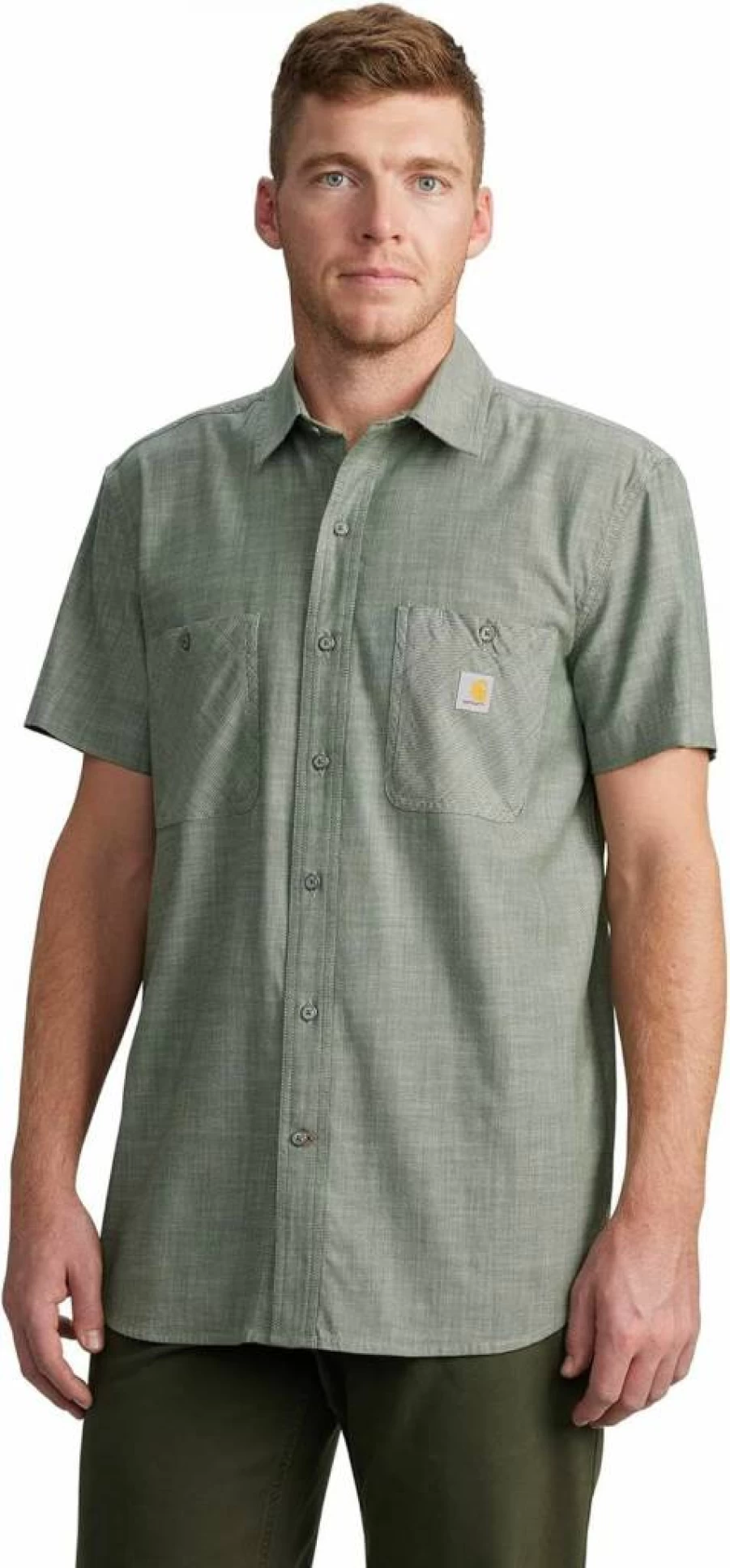 Carhartt Men's Rugged Flex Relaxed Fit Lightweight Short-Sleeve Work Shirt Durable Casual Wear