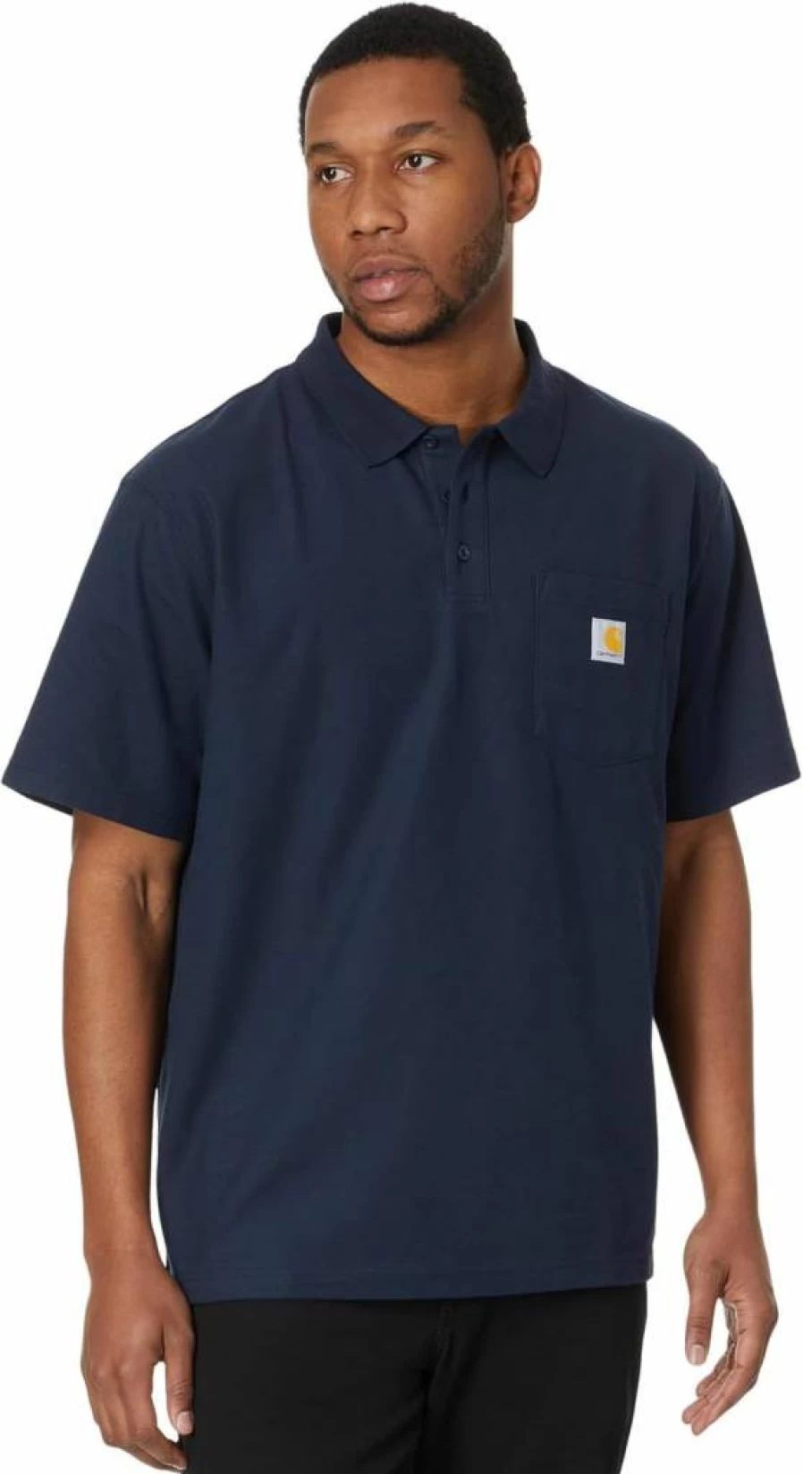 Carhartt Men's Loose Fit Short Sleeve Pocket Polo Shirt - Midweight Cotton Workwear Top