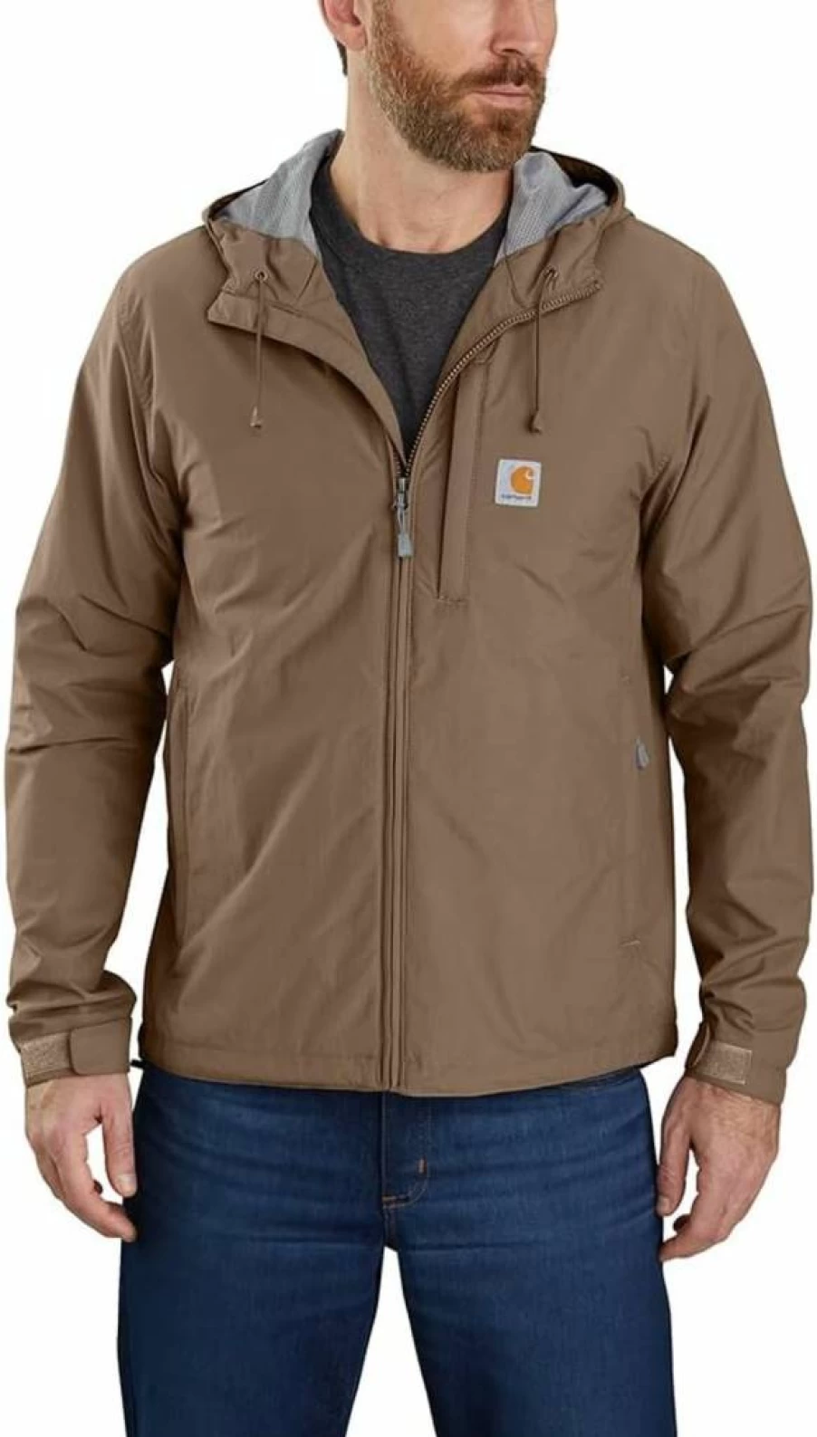 Carhartt Men's Lightweight Rain Defender Jacket - Relaxed Fit Water-Resistant Outerwear