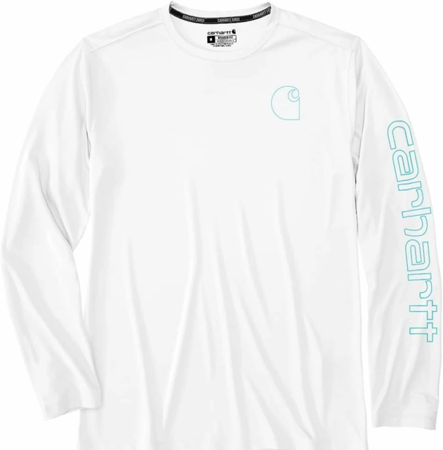Carhartt Men's Lightweight Long-Sleeve Sun Defender Graphic T-Shirt with Logo