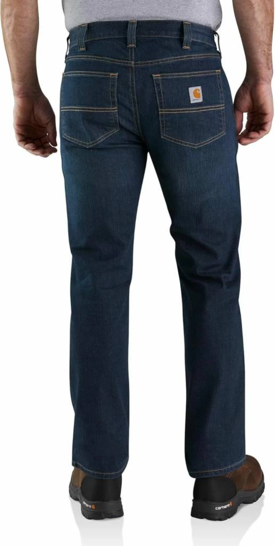 Carhartt Men's Rugged Flex Relaxed Fit 5-Pocket Work Jeans - Durable Comfort Denim Pants