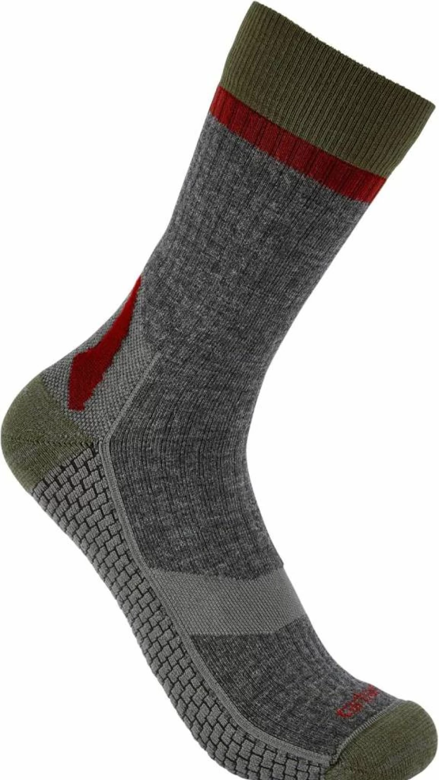 Carhartt Force Grid Midweight Crew Socks - Synthetic Merino Wool Blend for Comfort & Durability