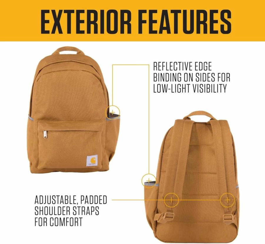 Carhartt Classic 21L Backpack - Durable Brown Work Backpack - One Size Fits All - B0000553 Gear