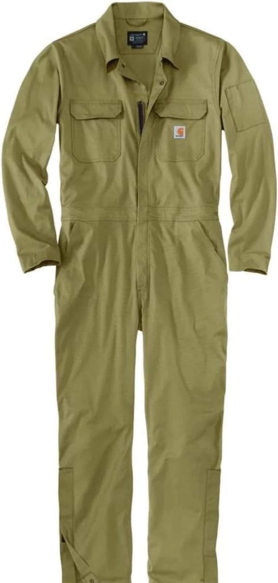 Carhartt Men's Rugged Flex Canvas Coverall Durable Work Jumpsuit for Heavy-Duty Protection