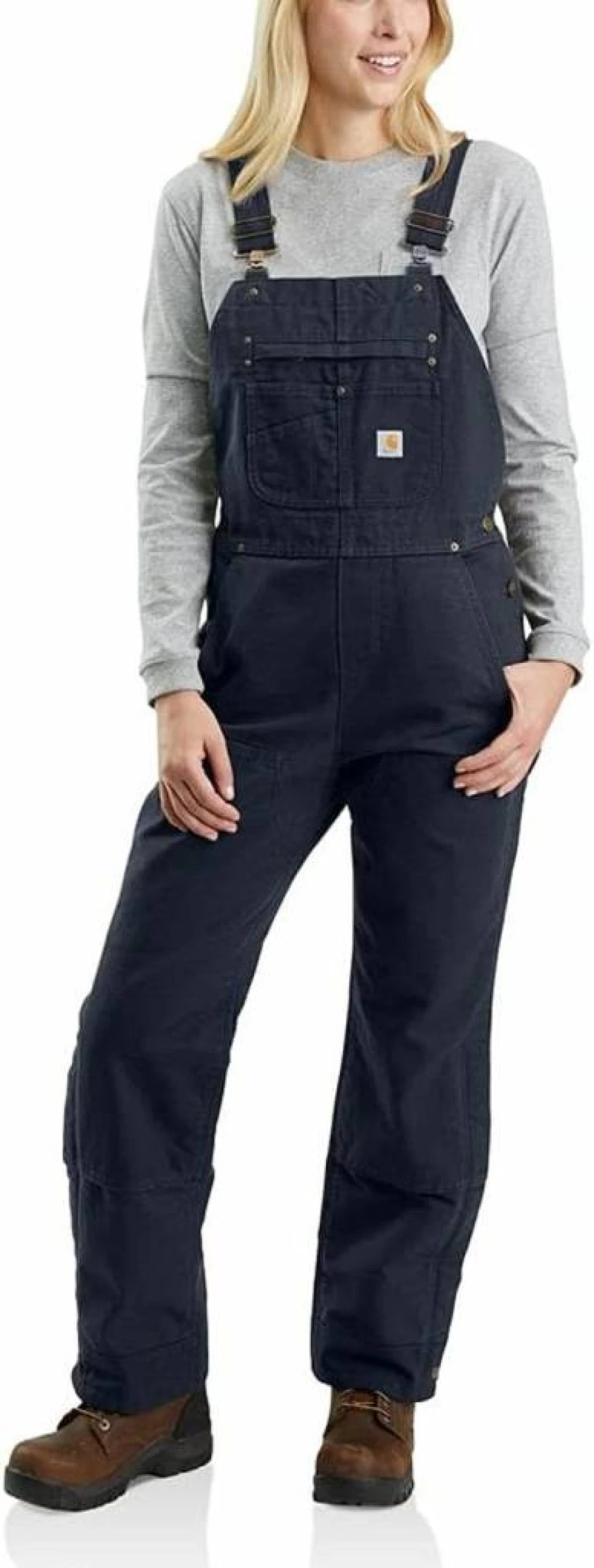 Carhartt Women's Quilt Lined Washed Duck Bib Overalls - Durable Workwear 104049