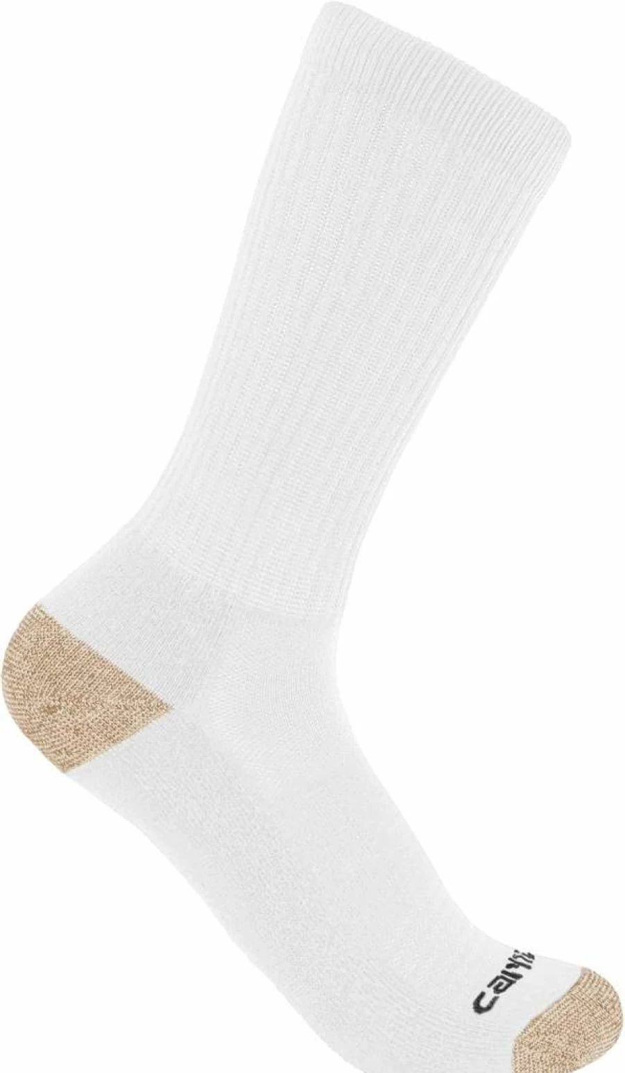 Carhartt Men's SC1156M Midweight 6-Pack Crew Socks - Durable Work Socks for Men