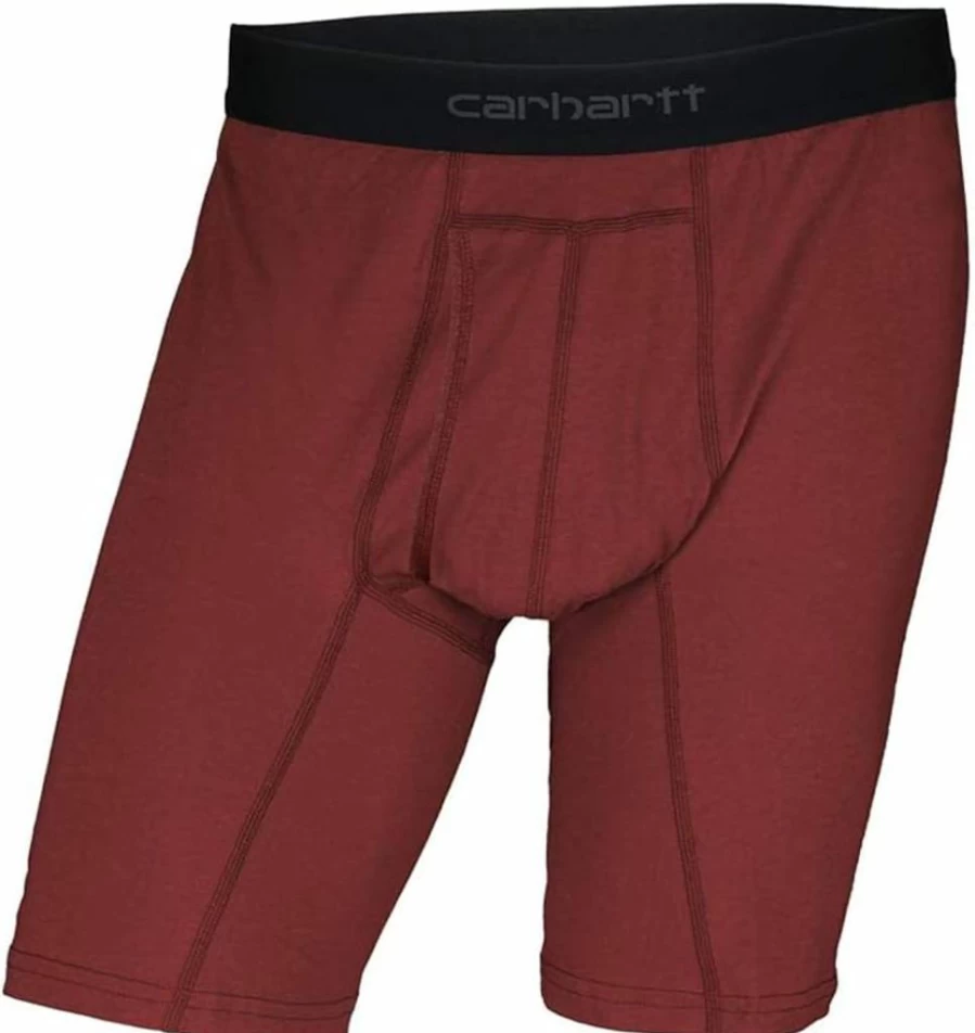 Carhartt Men's Mbb124 5-Inch Boxer Briefs 2-Pack - Comfortable Cotton Underwear for Work & Daily Wear