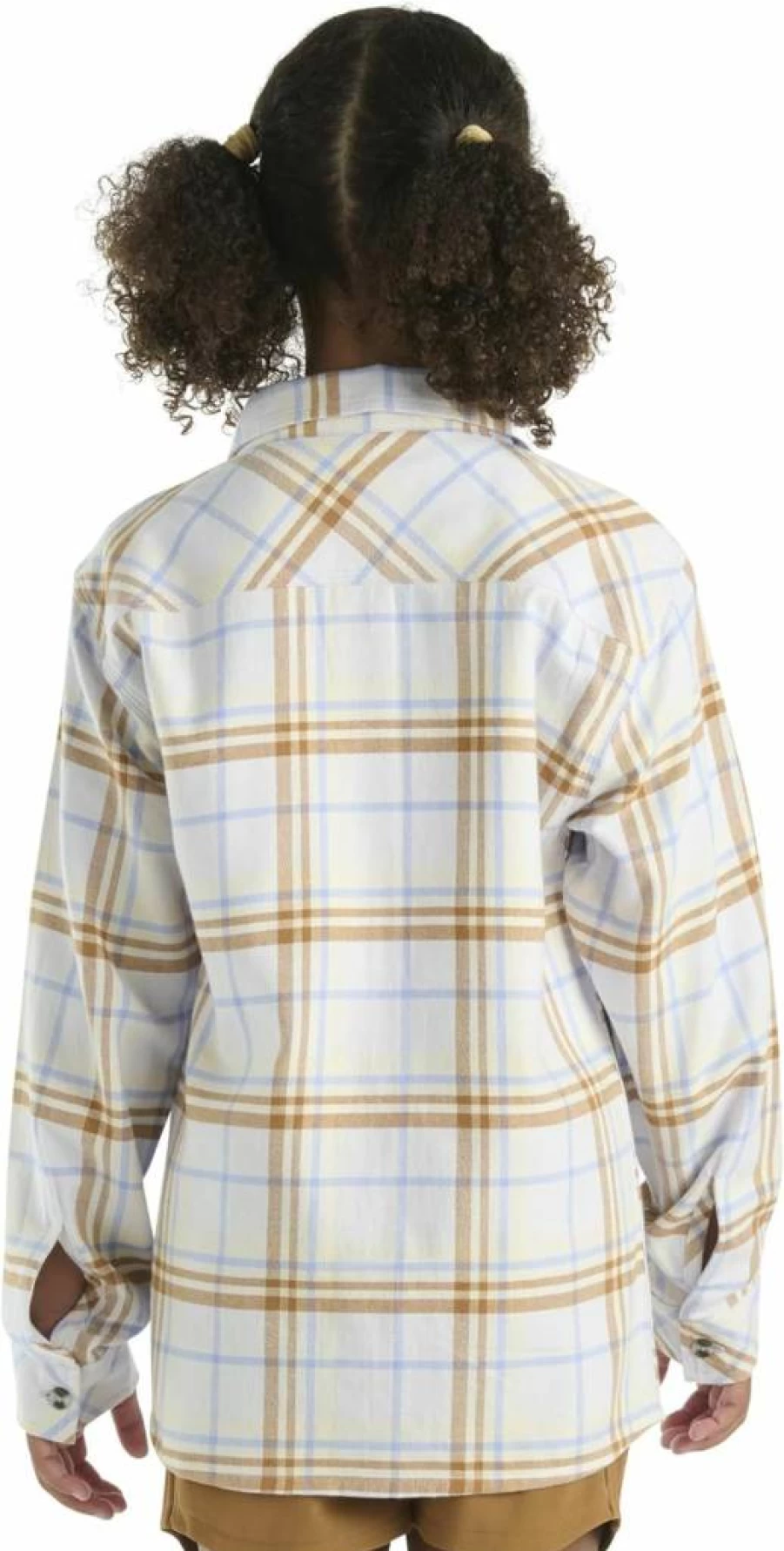 Carhartt Girls' Long-Sleeve Flannel Shirt with Pocket - Soft Plaid Ce9157 Kids' Top