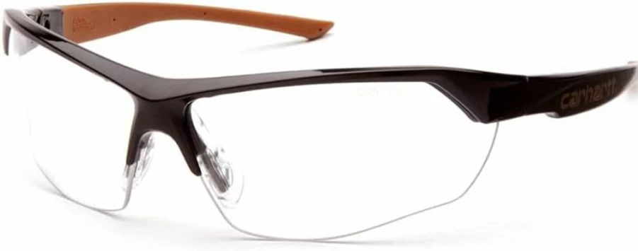 Carhartt CHB1110DT Braswell Safety Glasses - Anti-Fog, Black Frame, Clear Lens, Eye Protection for Work & Safety
